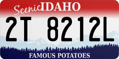 ID license plate 2T8212L