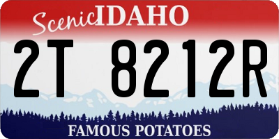 ID license plate 2T8212R