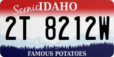ID license plate 2T8212W