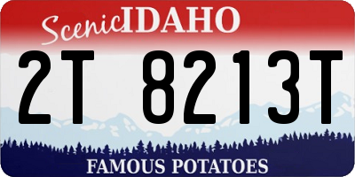 ID license plate 2T8213T