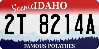 ID license plate 2T8214A