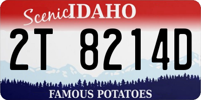 ID license plate 2T8214D