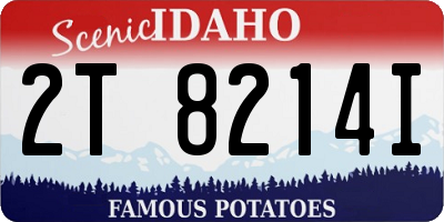 ID license plate 2T8214I