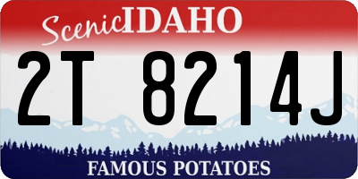 ID license plate 2T8214J
