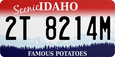 ID license plate 2T8214M
