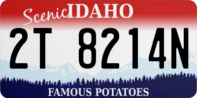 ID license plate 2T8214N