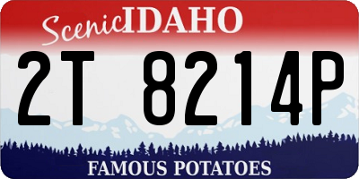 ID license plate 2T8214P