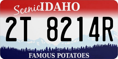 ID license plate 2T8214R