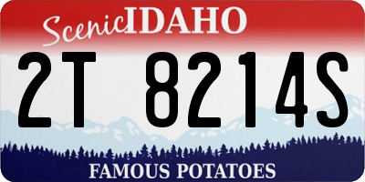 ID license plate 2T8214S