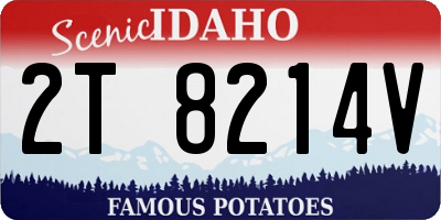 ID license plate 2T8214V