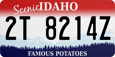 ID license plate 2T8214Z