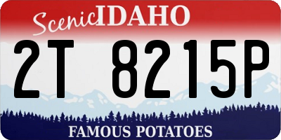 ID license plate 2T8215P