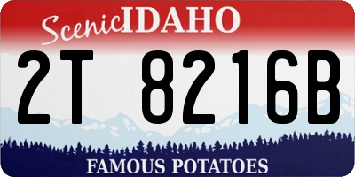 ID license plate 2T8216B