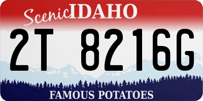 ID license plate 2T8216G