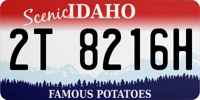 ID license plate 2T8216H