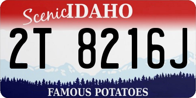ID license plate 2T8216J