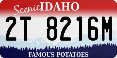 ID license plate 2T8216M