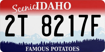 ID license plate 2T8217F