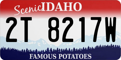 ID license plate 2T8217W