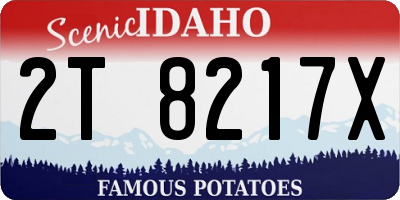 ID license plate 2T8217X