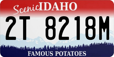 ID license plate 2T8218M