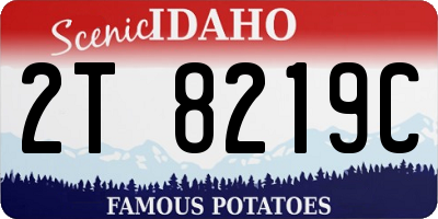 ID license plate 2T8219C