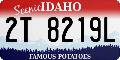 ID license plate 2T8219L