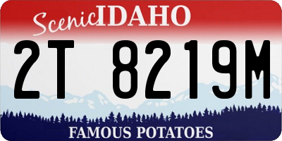 ID license plate 2T8219M