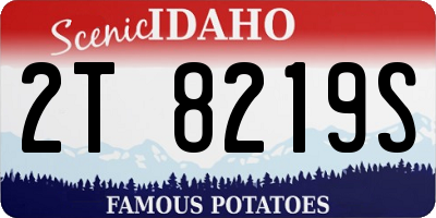 ID license plate 2T8219S