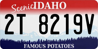 ID license plate 2T8219V