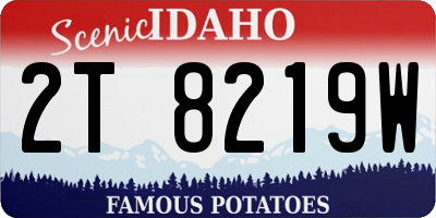 ID license plate 2T8219W