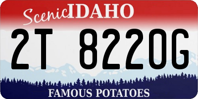 ID license plate 2T8220G