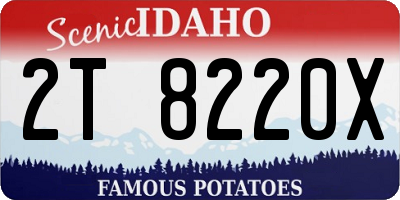 ID license plate 2T8220X