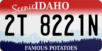 ID license plate 2T8221N