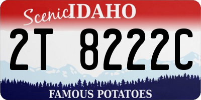 ID license plate 2T8222C