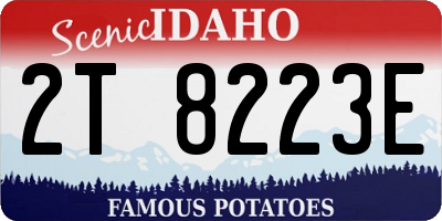 ID license plate 2T8223E