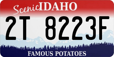 ID license plate 2T8223F