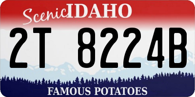 ID license plate 2T8224B