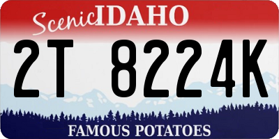 ID license plate 2T8224K