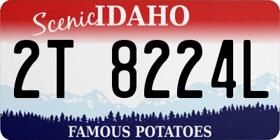 ID license plate 2T8224L