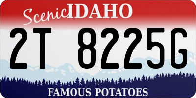 ID license plate 2T8225G