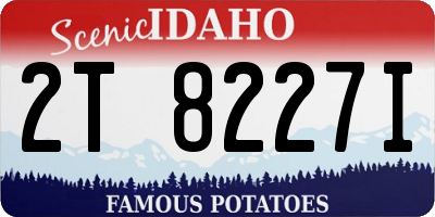 ID license plate 2T8227I