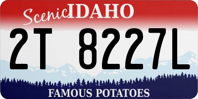 ID license plate 2T8227L