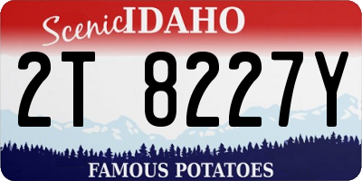 ID license plate 2T8227Y