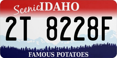 ID license plate 2T8228F