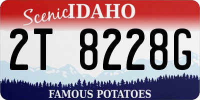 ID license plate 2T8228G