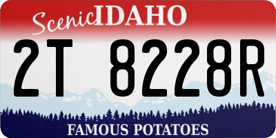 ID license plate 2T8228R