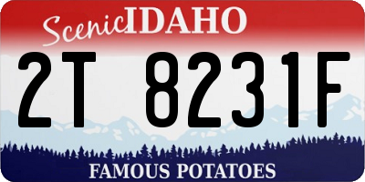 ID license plate 2T8231F