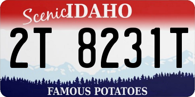 ID license plate 2T8231T