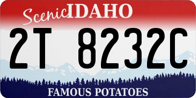 ID license plate 2T8232C
